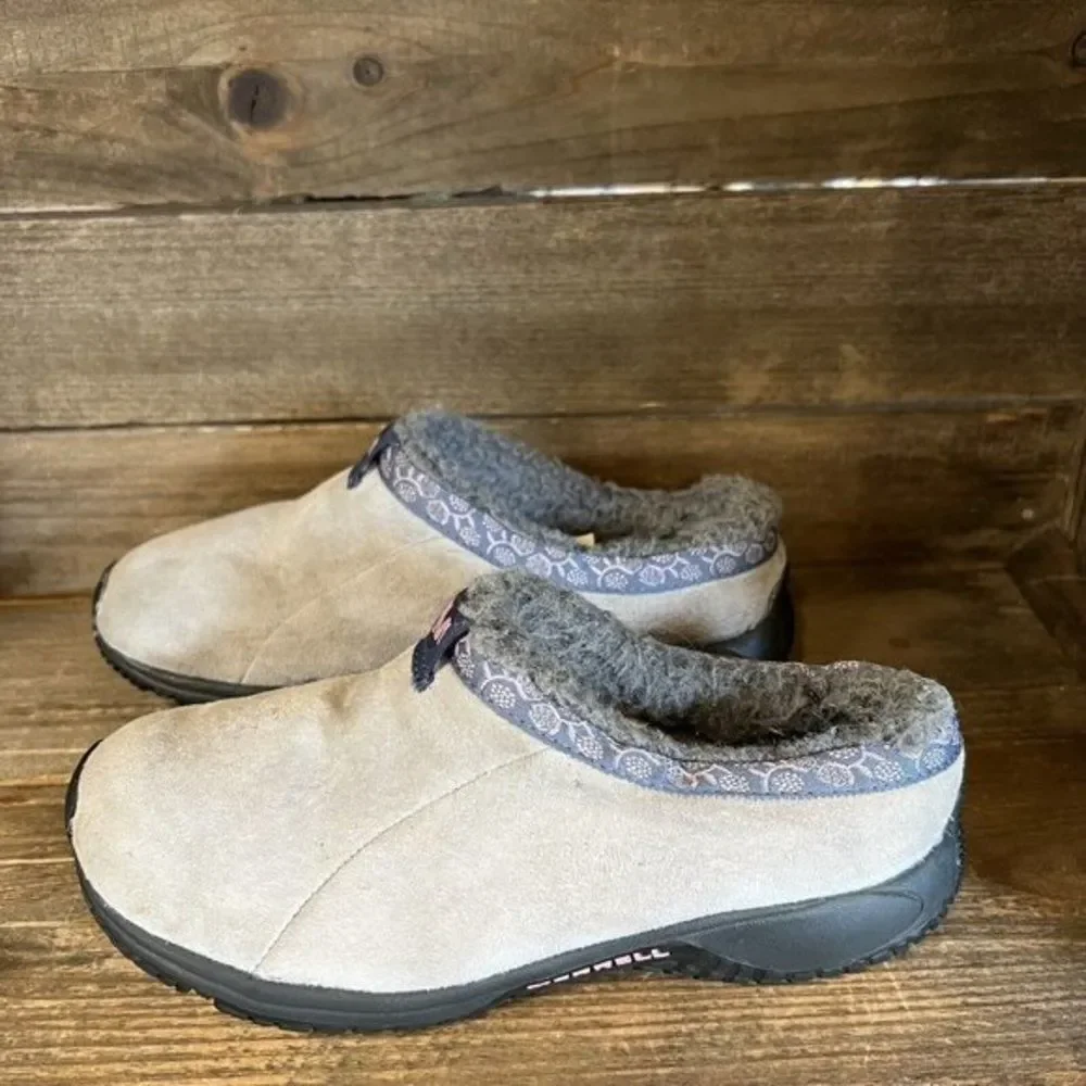 Childrens Little Kids Merrell Encore‎ Chill Suede Slip On Mules Shoes Size 13 C